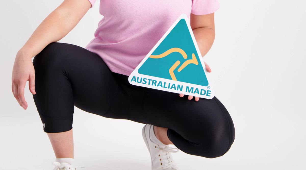 australian made logo printed on some birds on bikes clothing