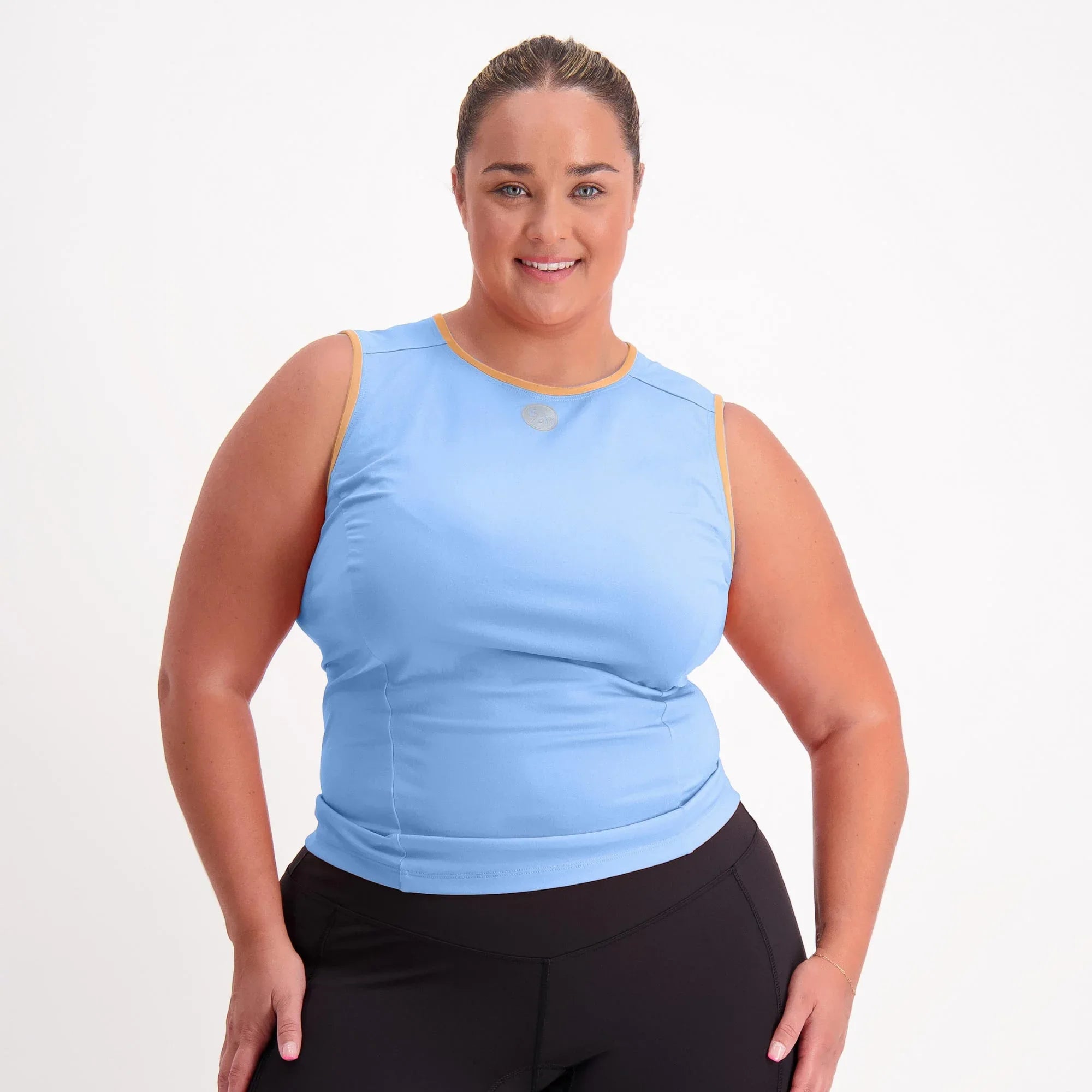 Eco Sleeveless Cycling Base Layer - Blue - Birds on Bikes