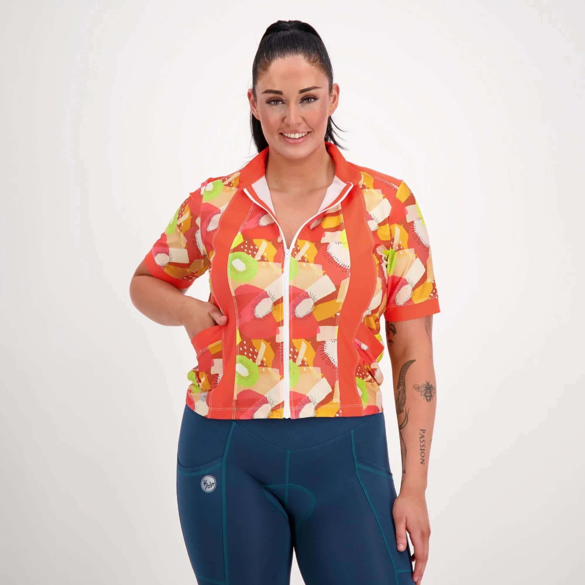Carefree Women’s Cycling Jersey - Tutti Fruity - Birds on Bikes
