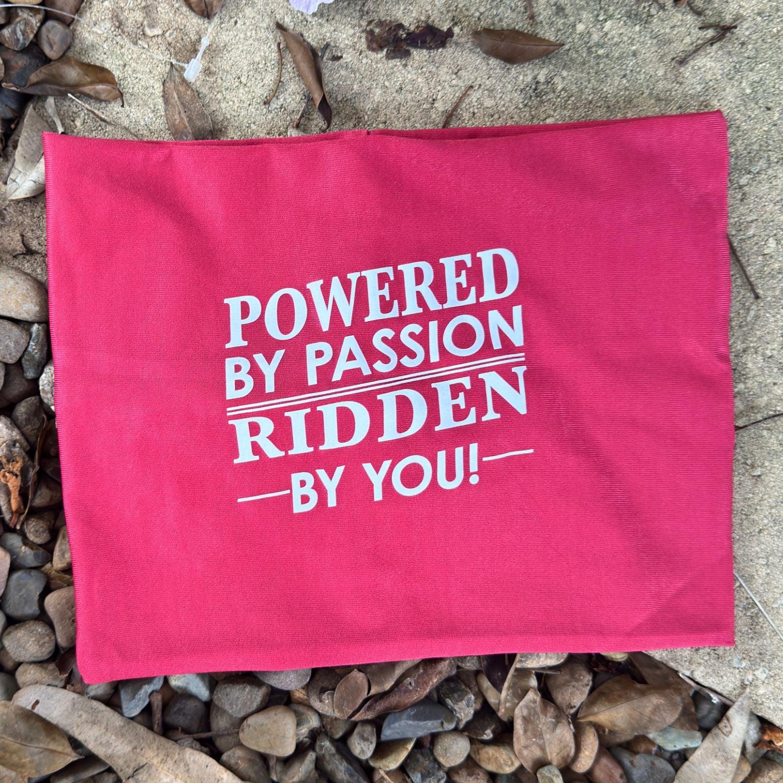 Powered by Passion, Ridden by You Cycling Snood - Birds on Bikes