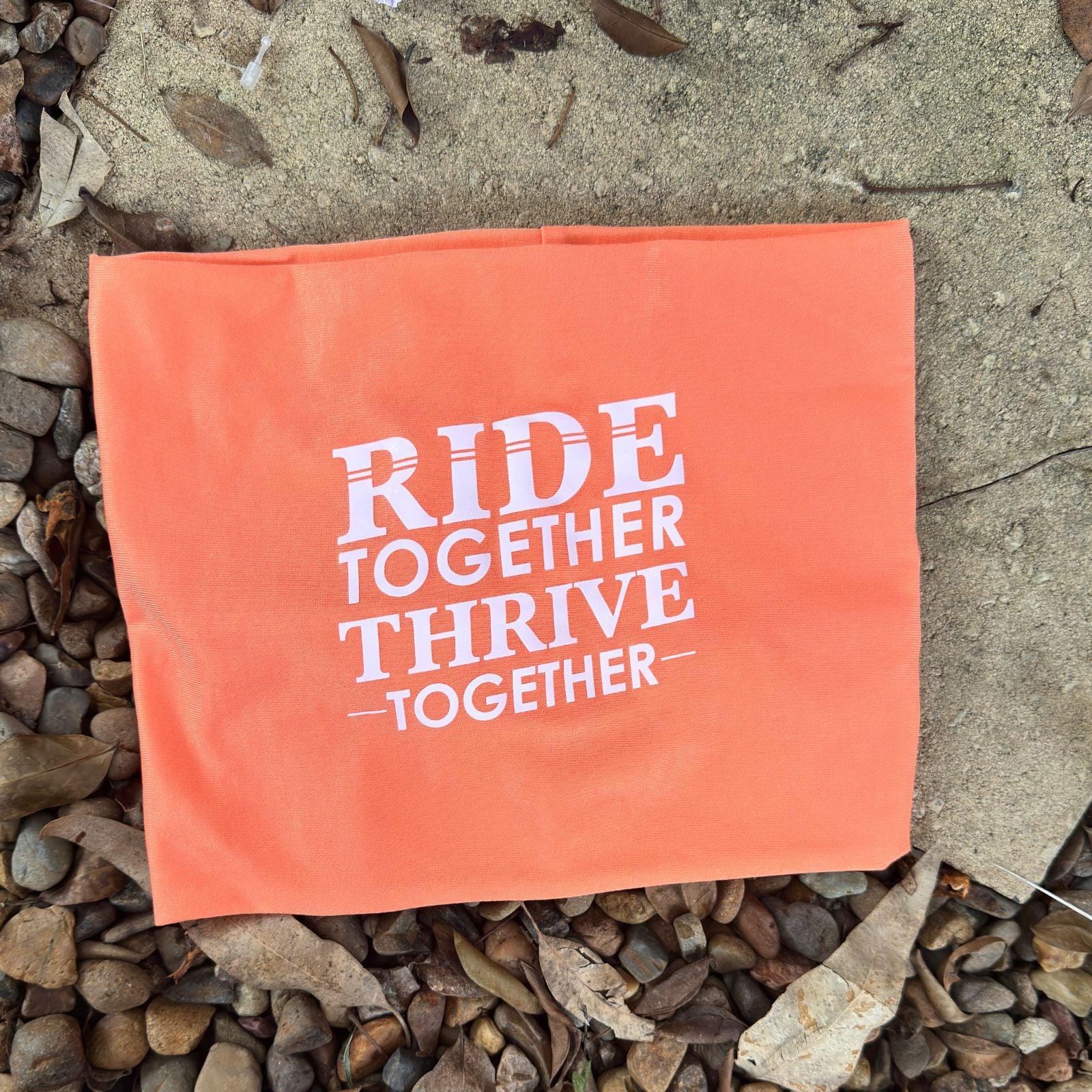Ride Together, Thrive Together Cycling Snood - Birds on Bikes
