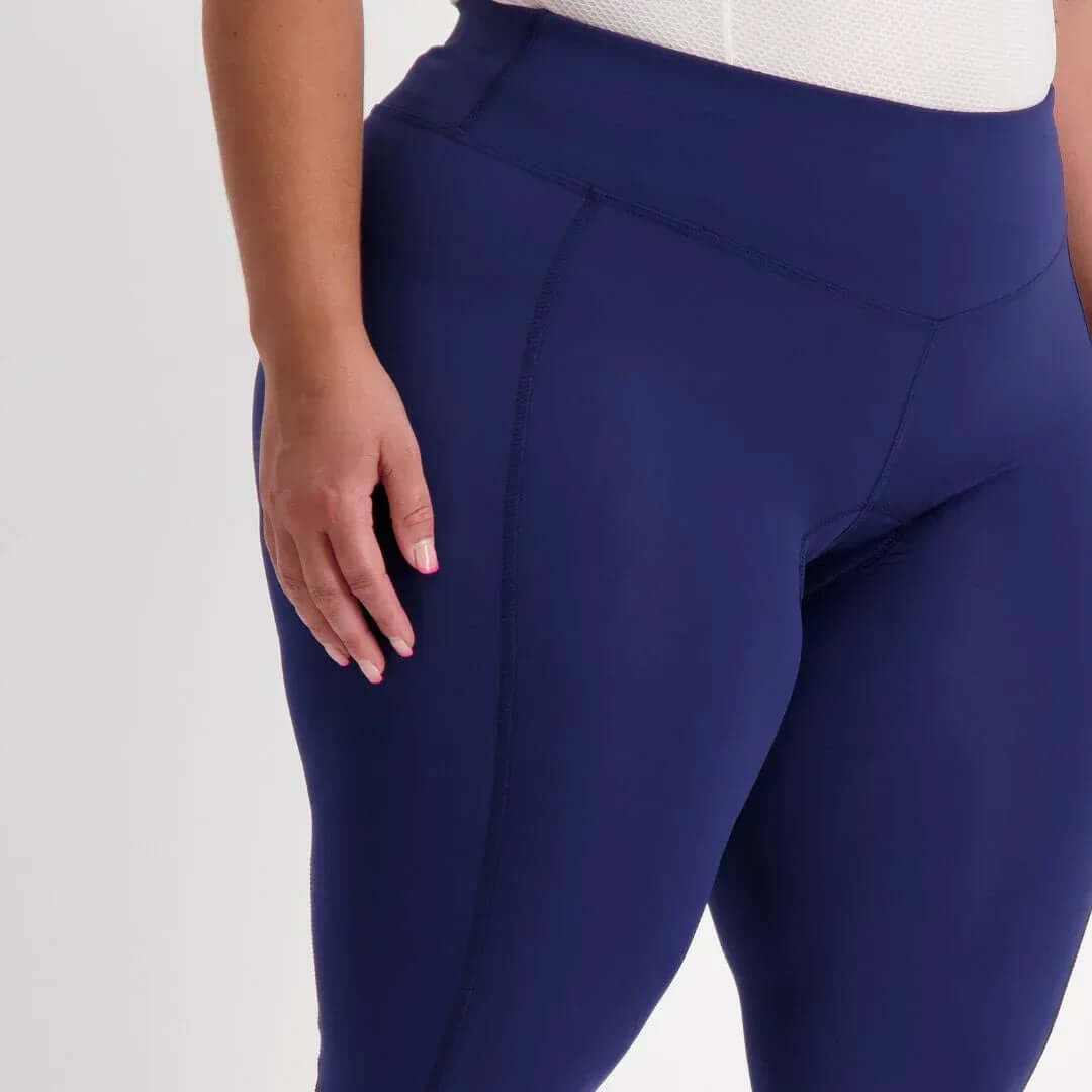 Birds on Bikes padded cycling tights bay -- side profile