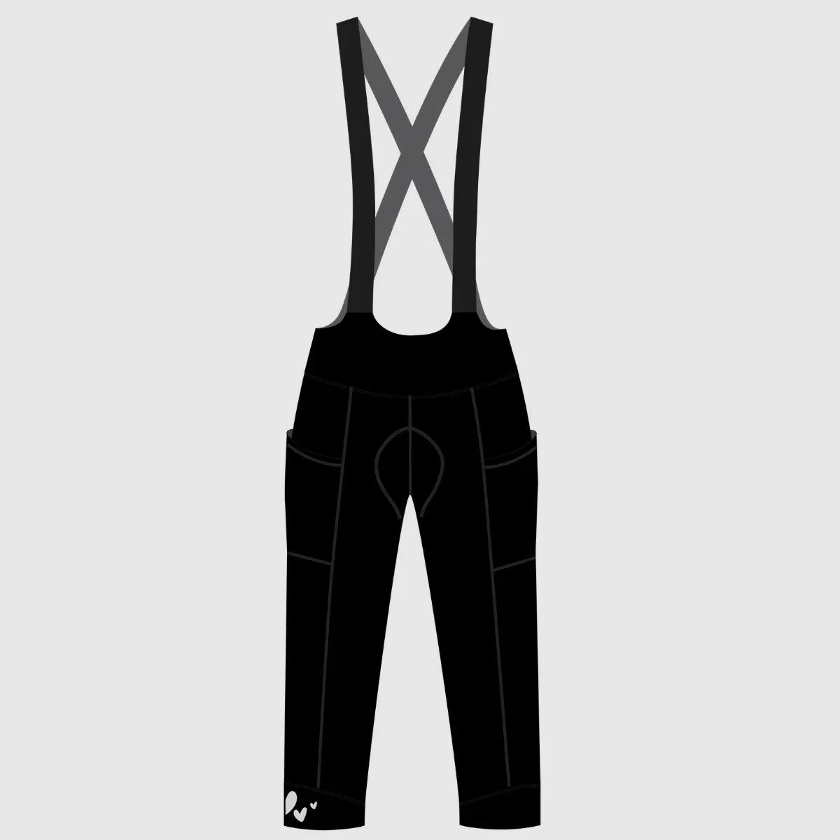Fueled 7/8 Capri Pocket Bib - Birds on Bikes