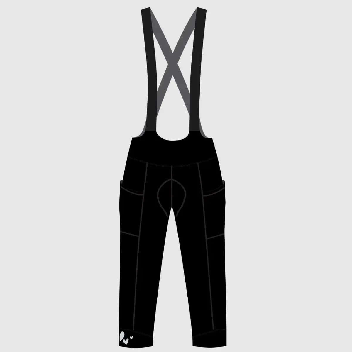 Fueled 7/8 Capri Pocket Bib - Birds on Bikes