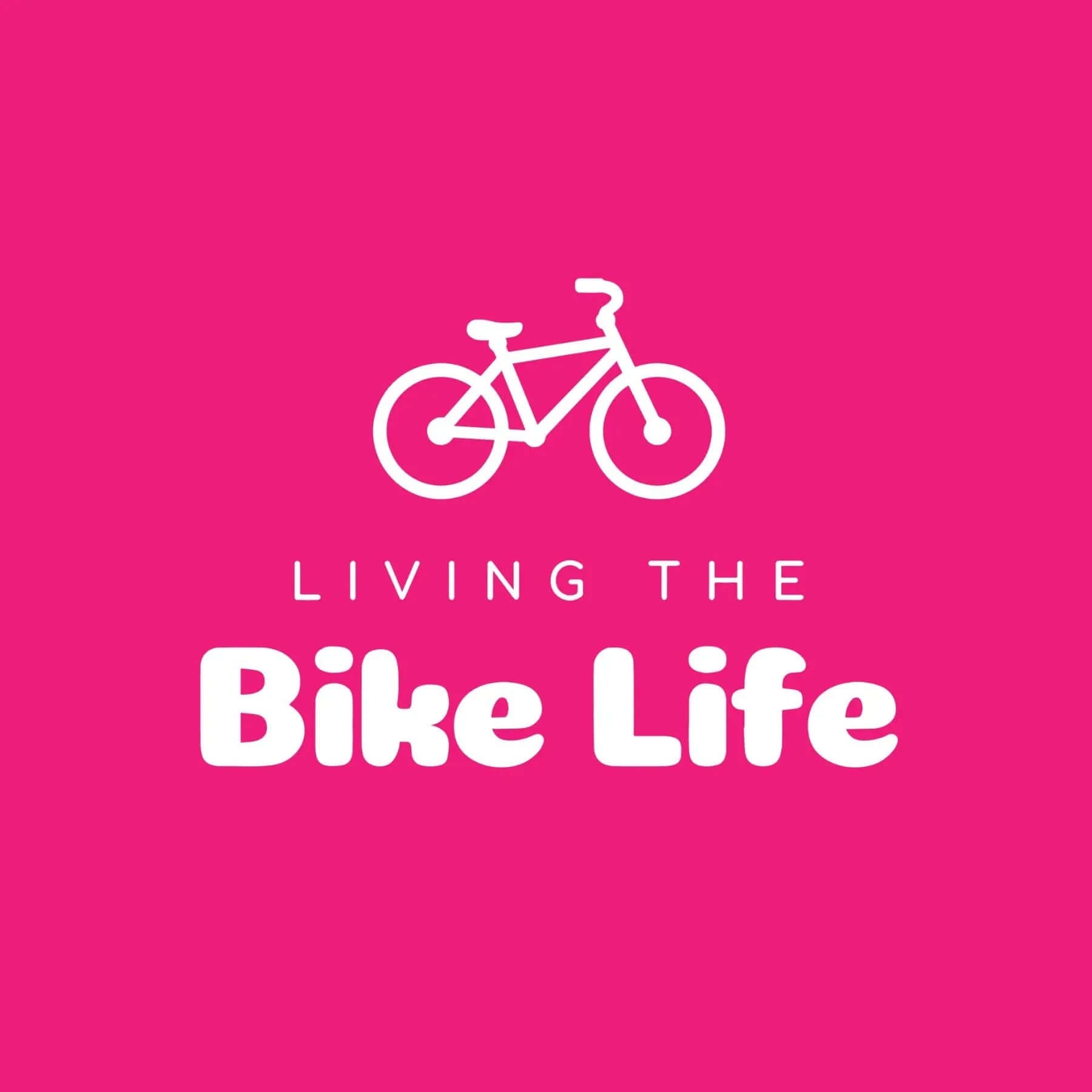 Living the Bike Life Cycling Pink Slogan Tshirt - Birds on Bikes