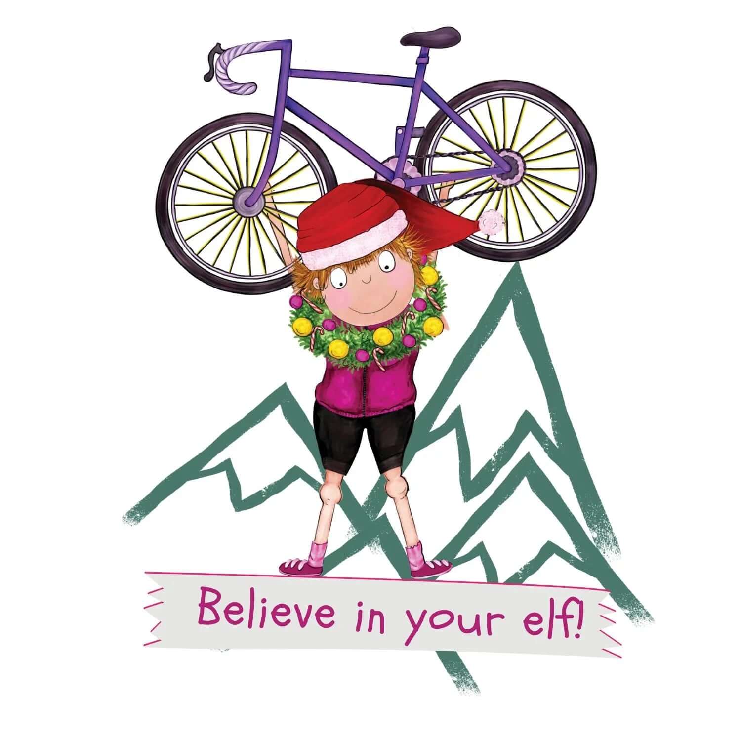 Believe in Your Elf Tee - Birds on Bikes