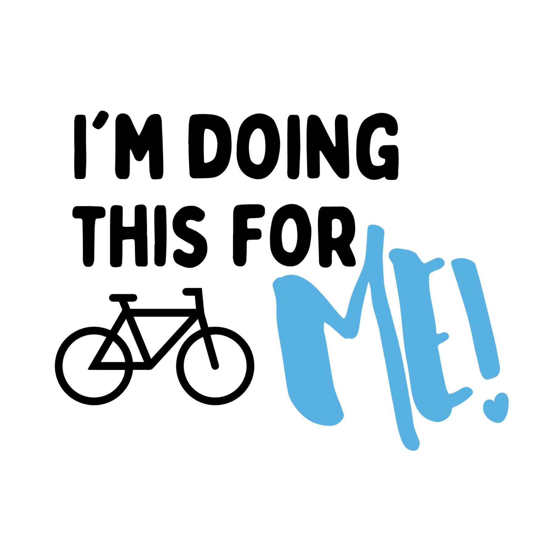 Close-up bike graphic and blue accent on white cotton jersey