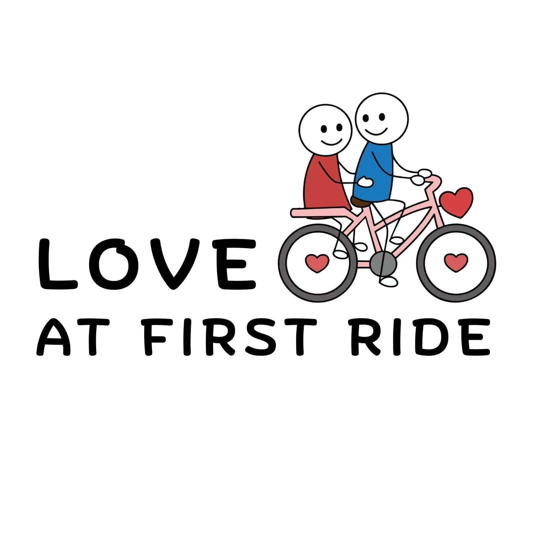 Love at First Ride Limited Edition Slogan Tshirt - Birds on Bikes