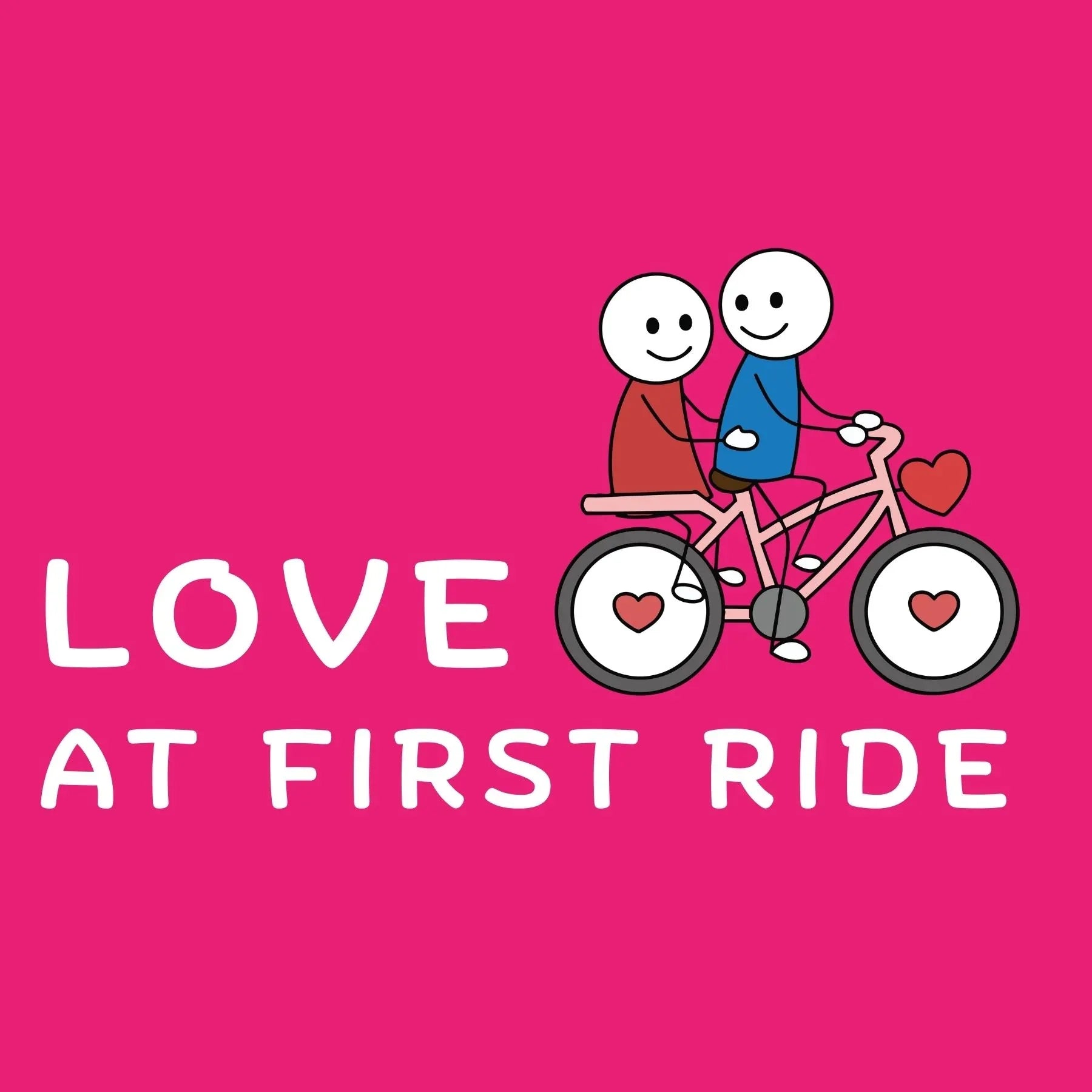 Love at First Ride Limited Edition Slogan Tshirt - Birds on Bikes
