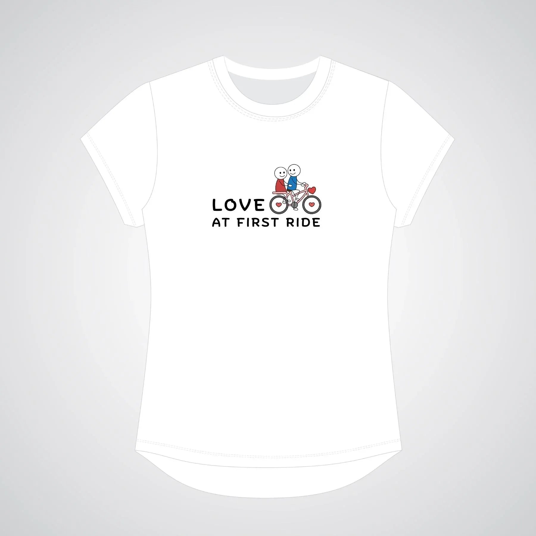 Love at First Ride Limited Edition Slogan Tshirt - Birds on Bikes