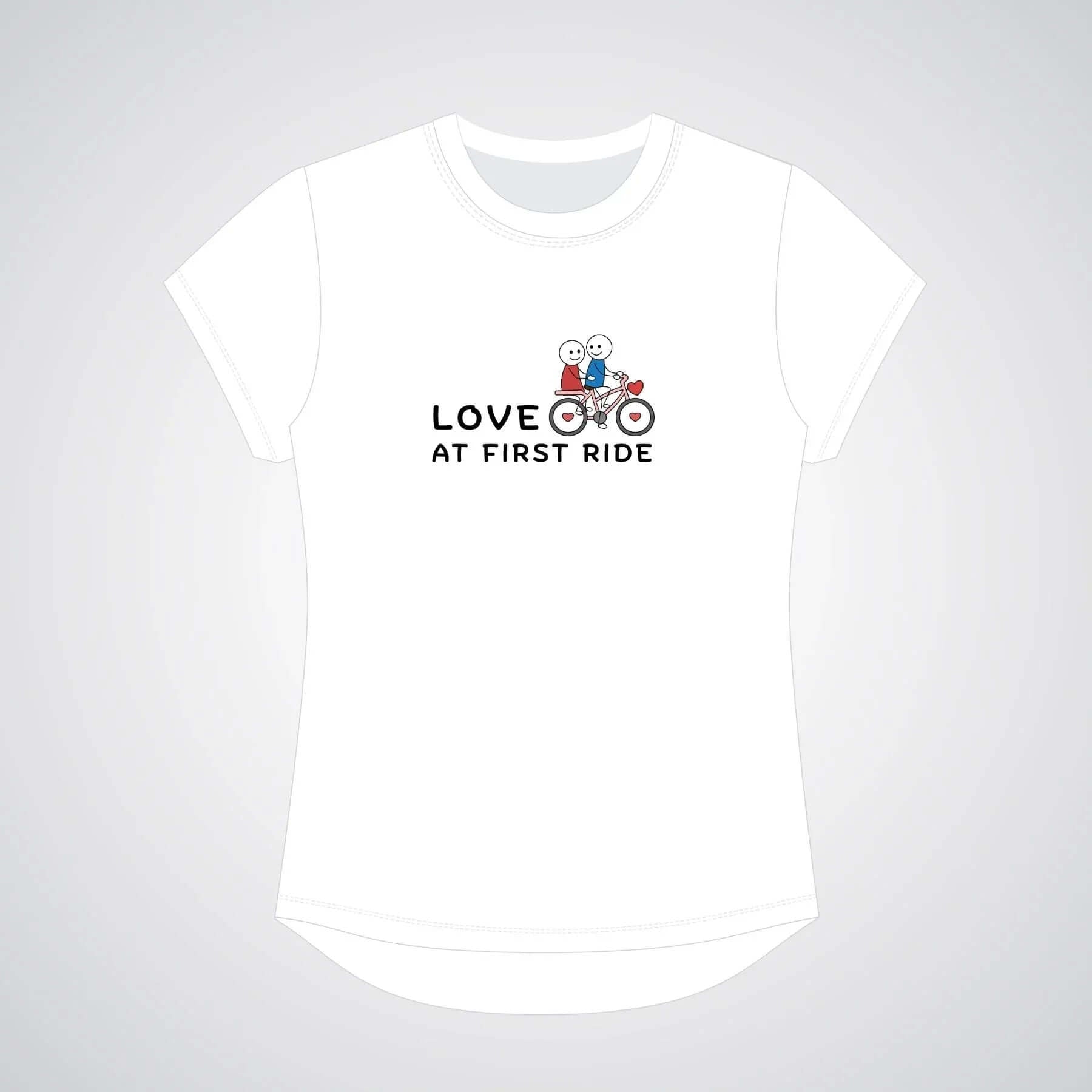 Love at First Ride Limited Edition Slogan Tshirt - Birds on Bikes