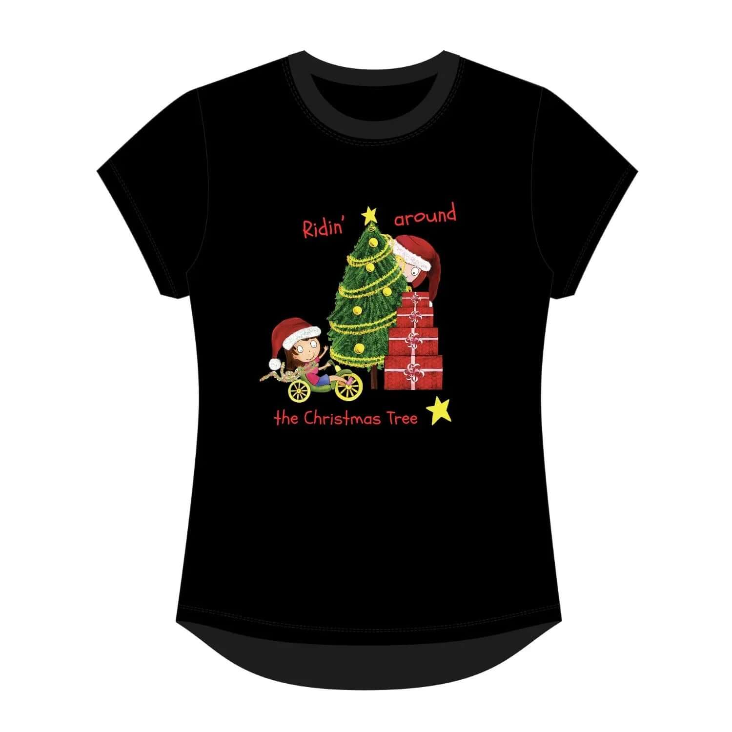 Ridin’ Around the Christmas Tree Tee - Birds on Bikes