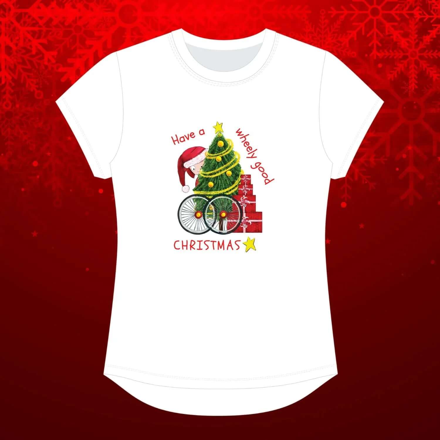 Have a Wheely Good Christmas Tee - Birds on Bikes