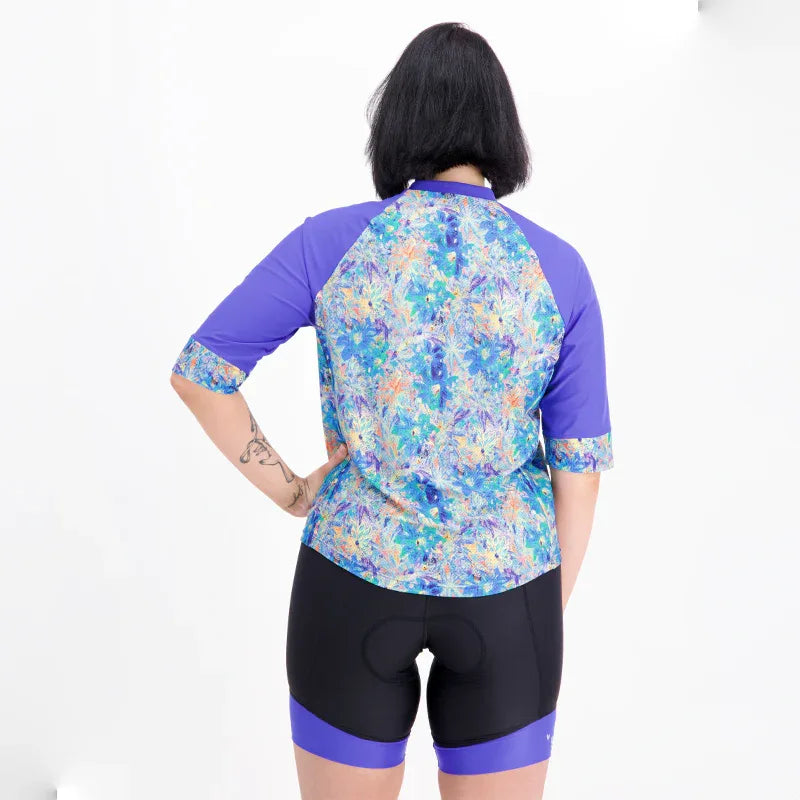 Roamer Women's Cycling Shirt - Birds on Bikes
