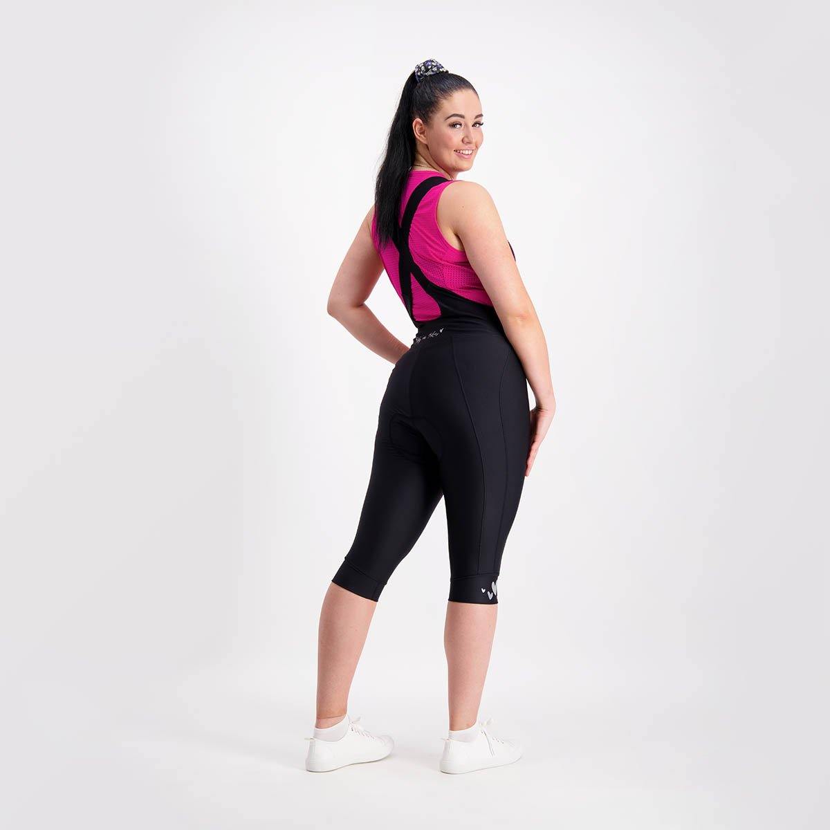 Energy 3/4 Pocket Bibs women’s cycling bibs in recycled fabric