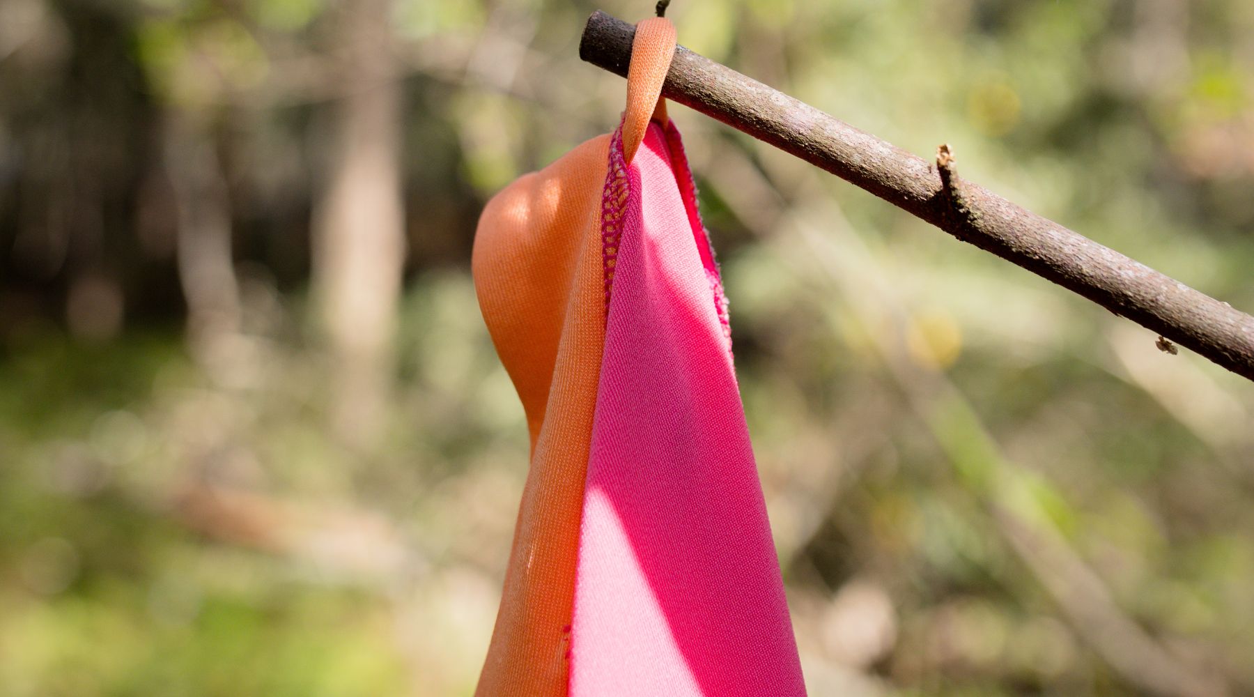 Sustainable Cycling Birds on Bikes pink and orange Cycling jersey on a branch
