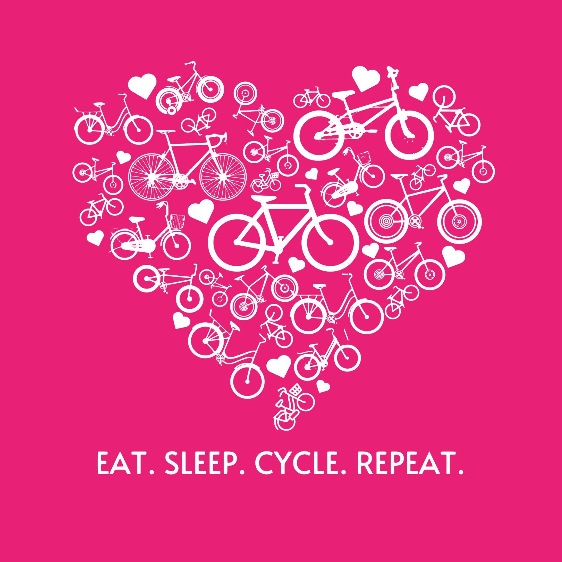 Eat Sleep Cycle Repeat Women’s Tee - Pink