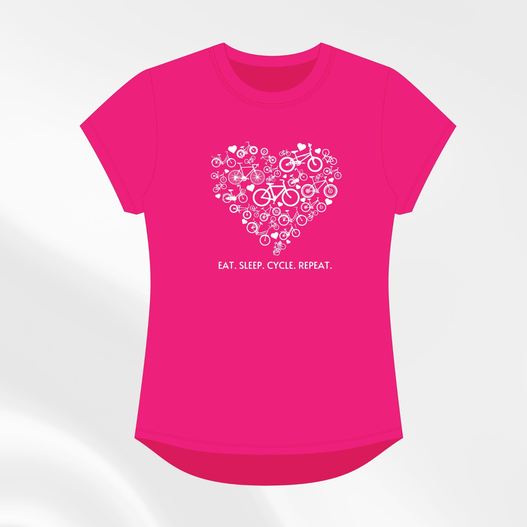 Eat Sleep Cycle Repeat Women’s Tee - Pink